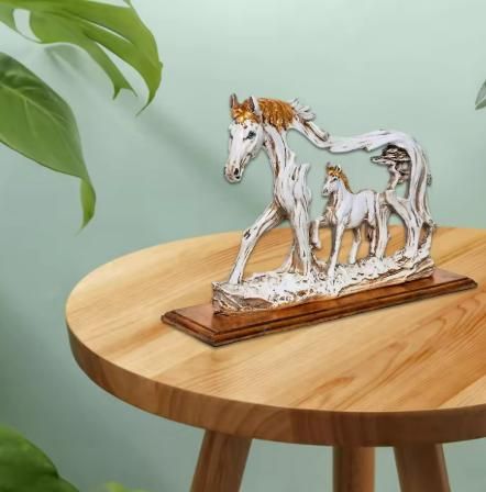 Horse Statue Animal Figurine Home Desktop Shelf Decor Artwork