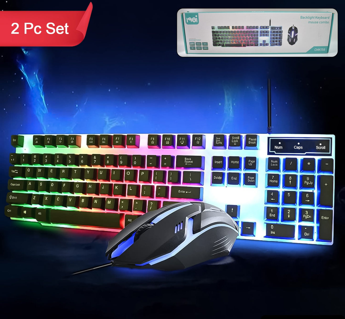 RBG Keyboard & Mouse Set (2 Pc Set)