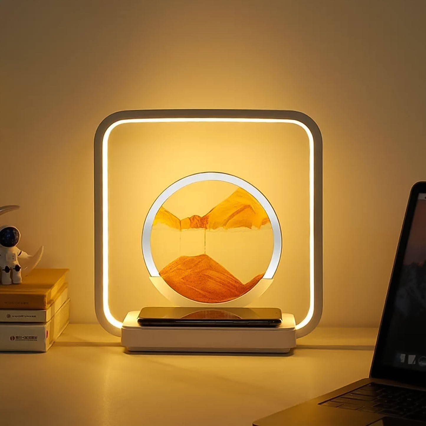 3D Wireless Charging LED Lamp