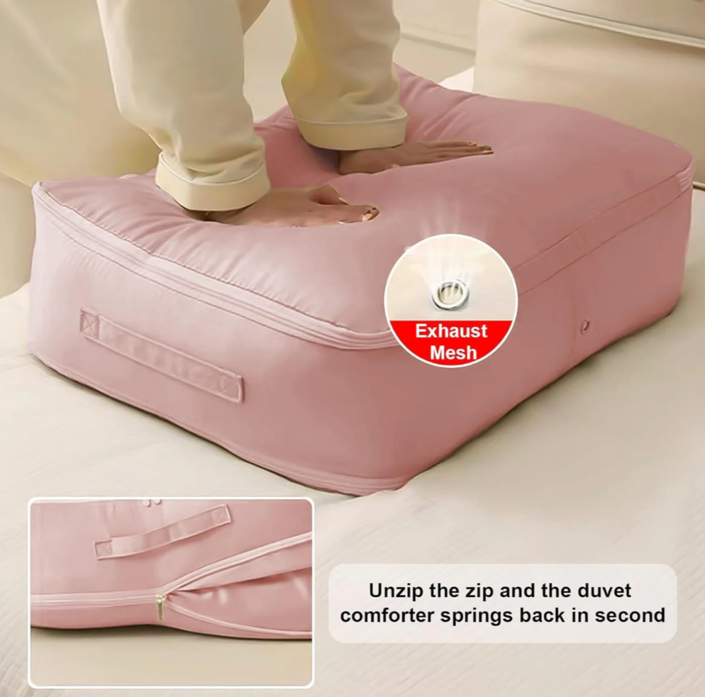 Storage Space Saving Self Compression Organizer