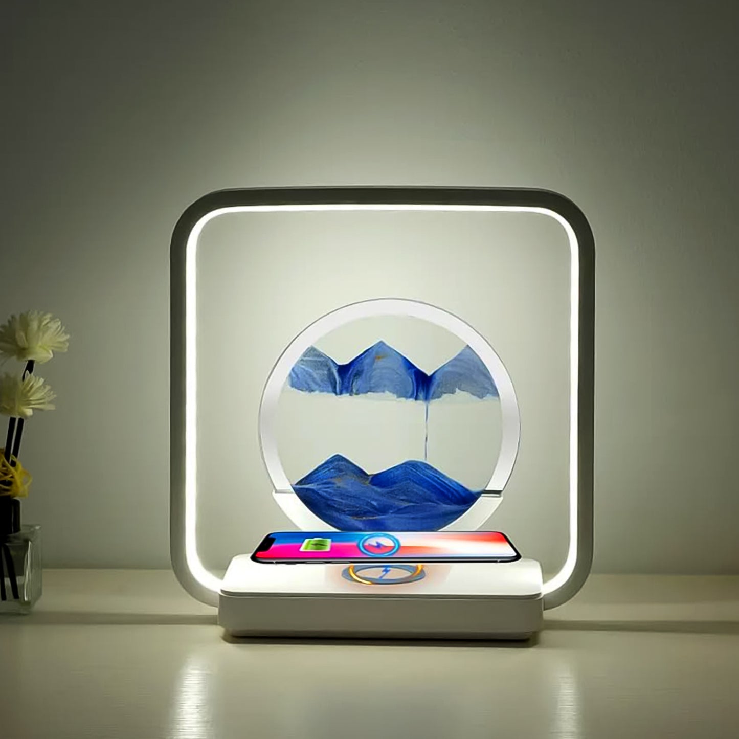 3D Wireless Charging LED Lamp